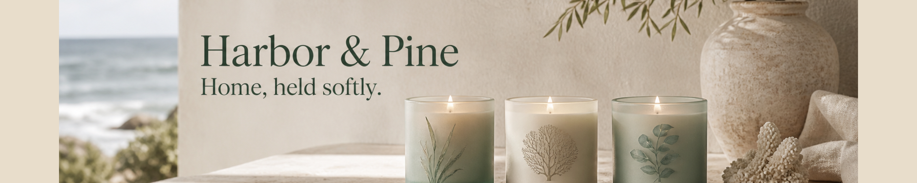 Harbor & Pine hero promotional creative