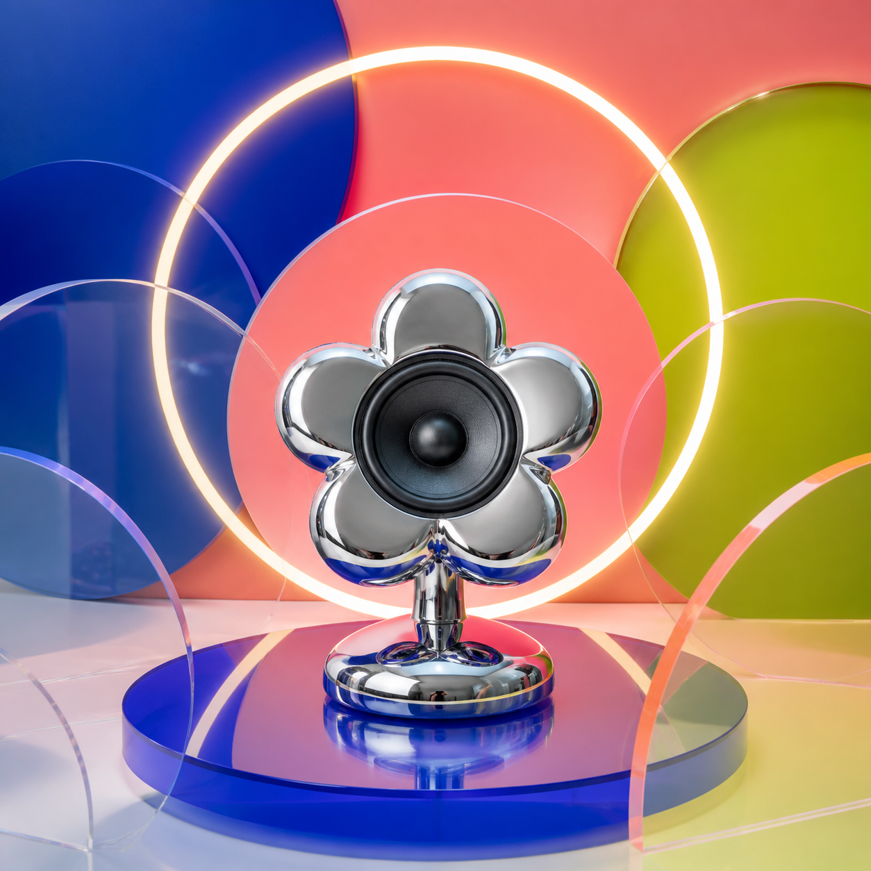 surreal flower speaker format square example