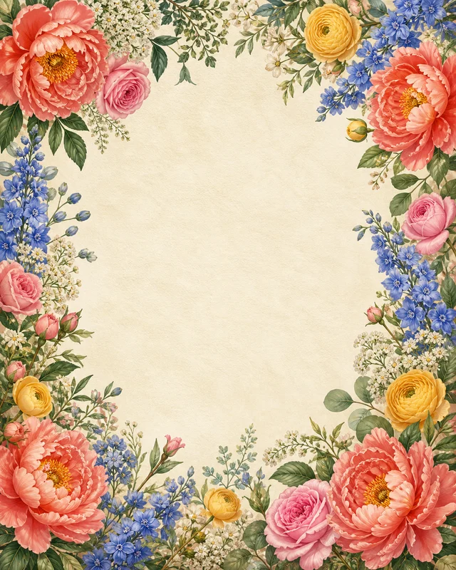 Floral Border Poster Retake-owned example