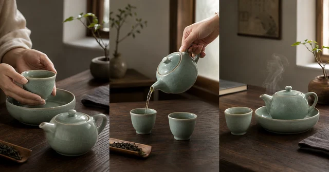 ceramic tea ritual triptych cover example