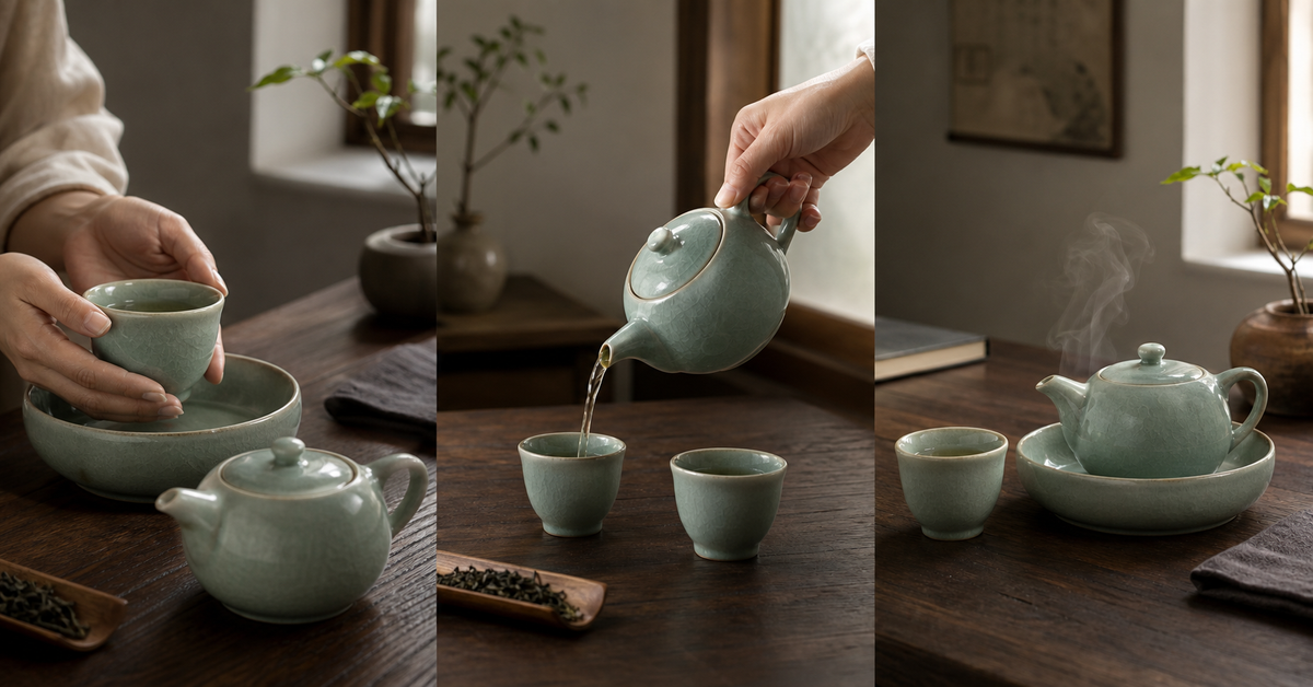 ceramic tea ritual triptych cover example