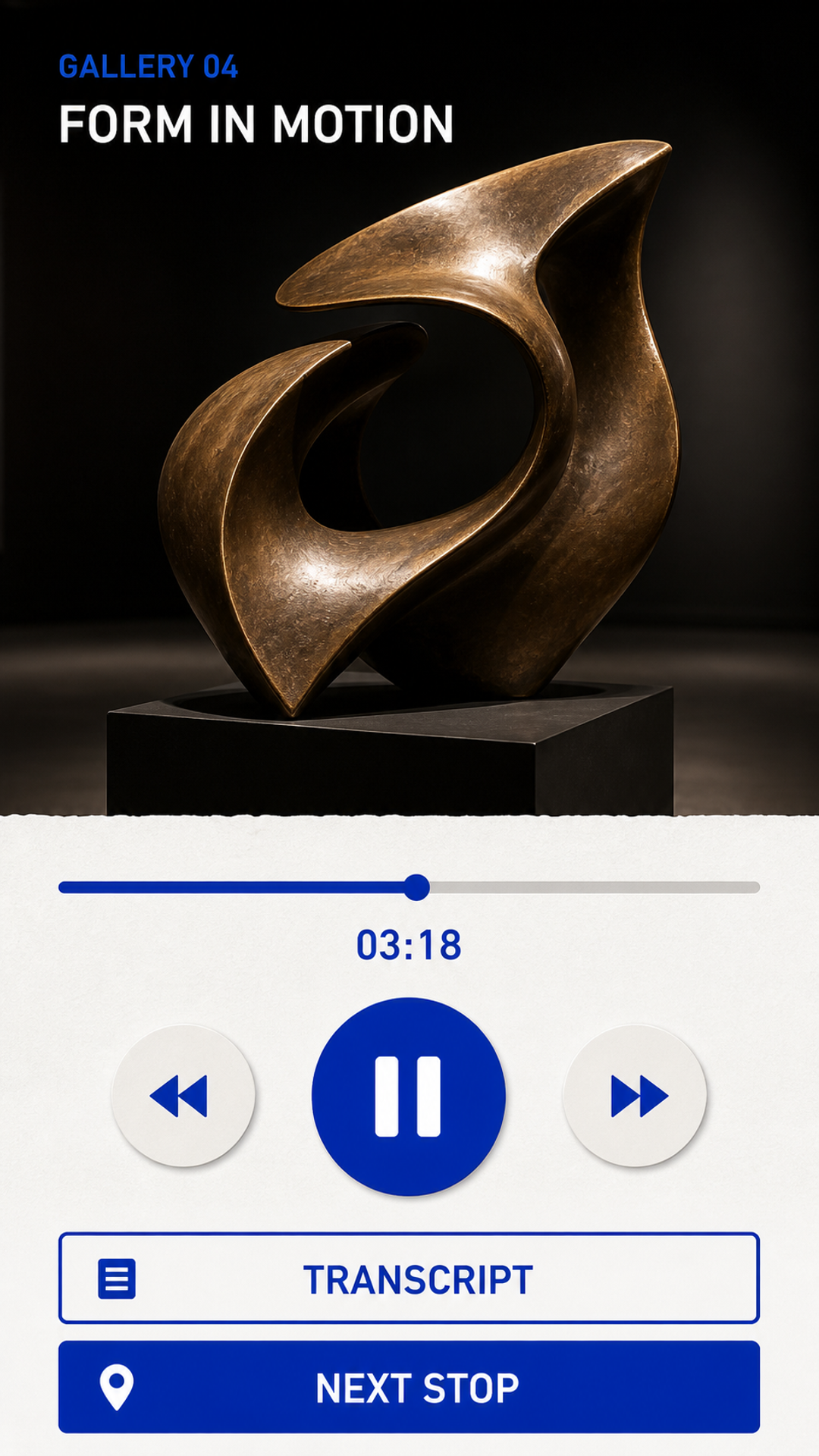 museum audio guide interface cover example