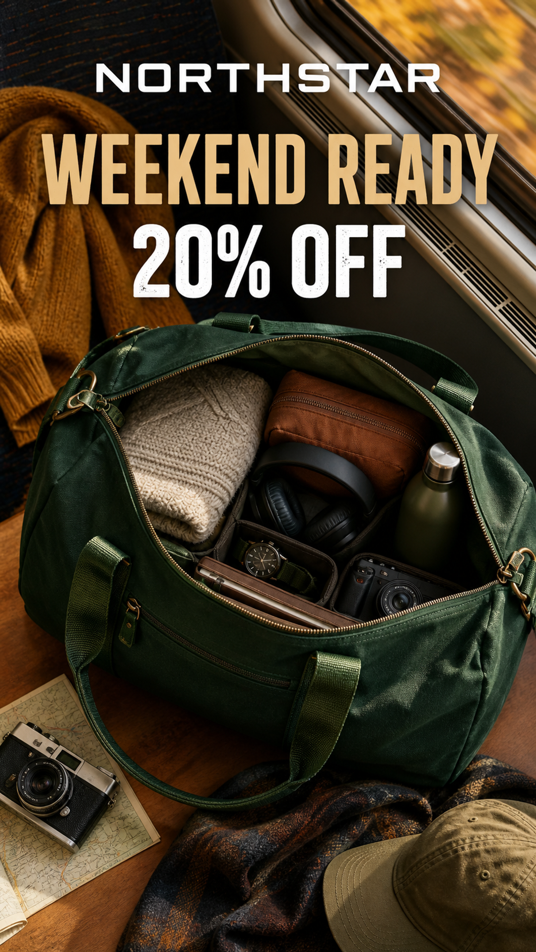 seasonal travel sale format story example