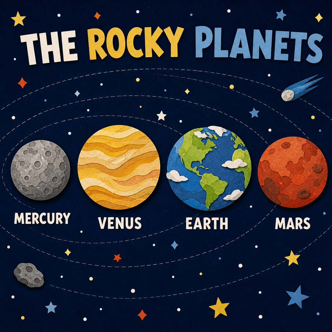 kids space science poster cover example