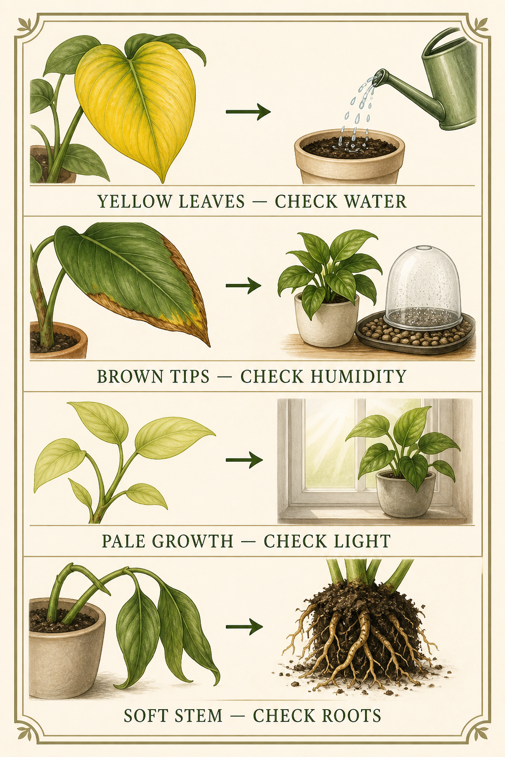 houseplant care diagnostic chart cover example