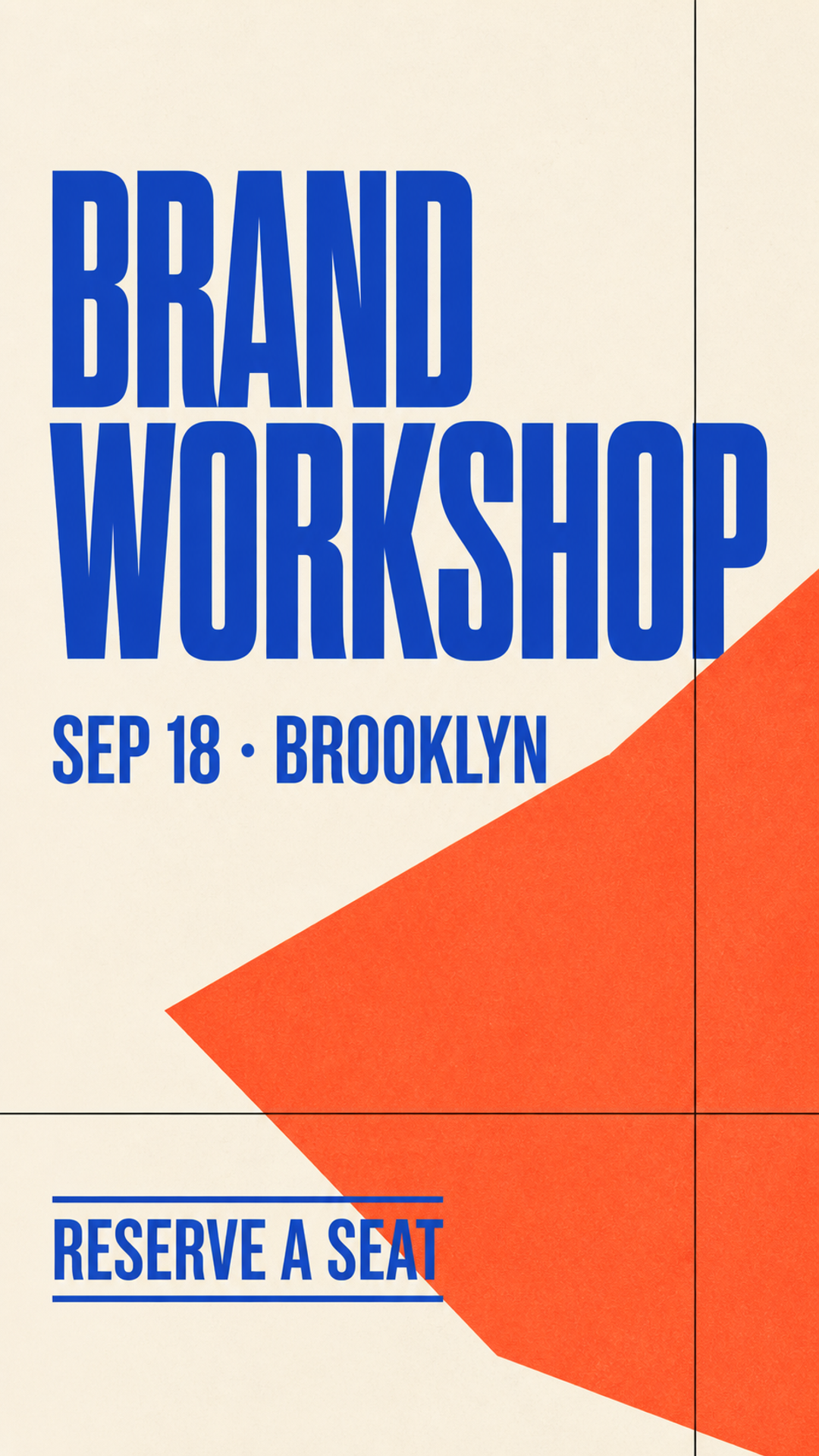 brand workshop promo format story example