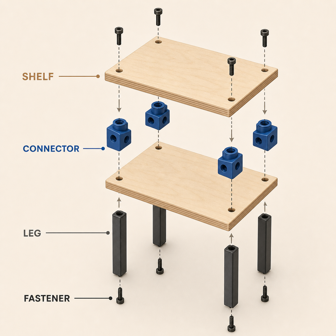 modular furniture exploded view cover example