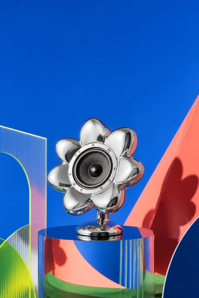 surreal flower speaker format poster example