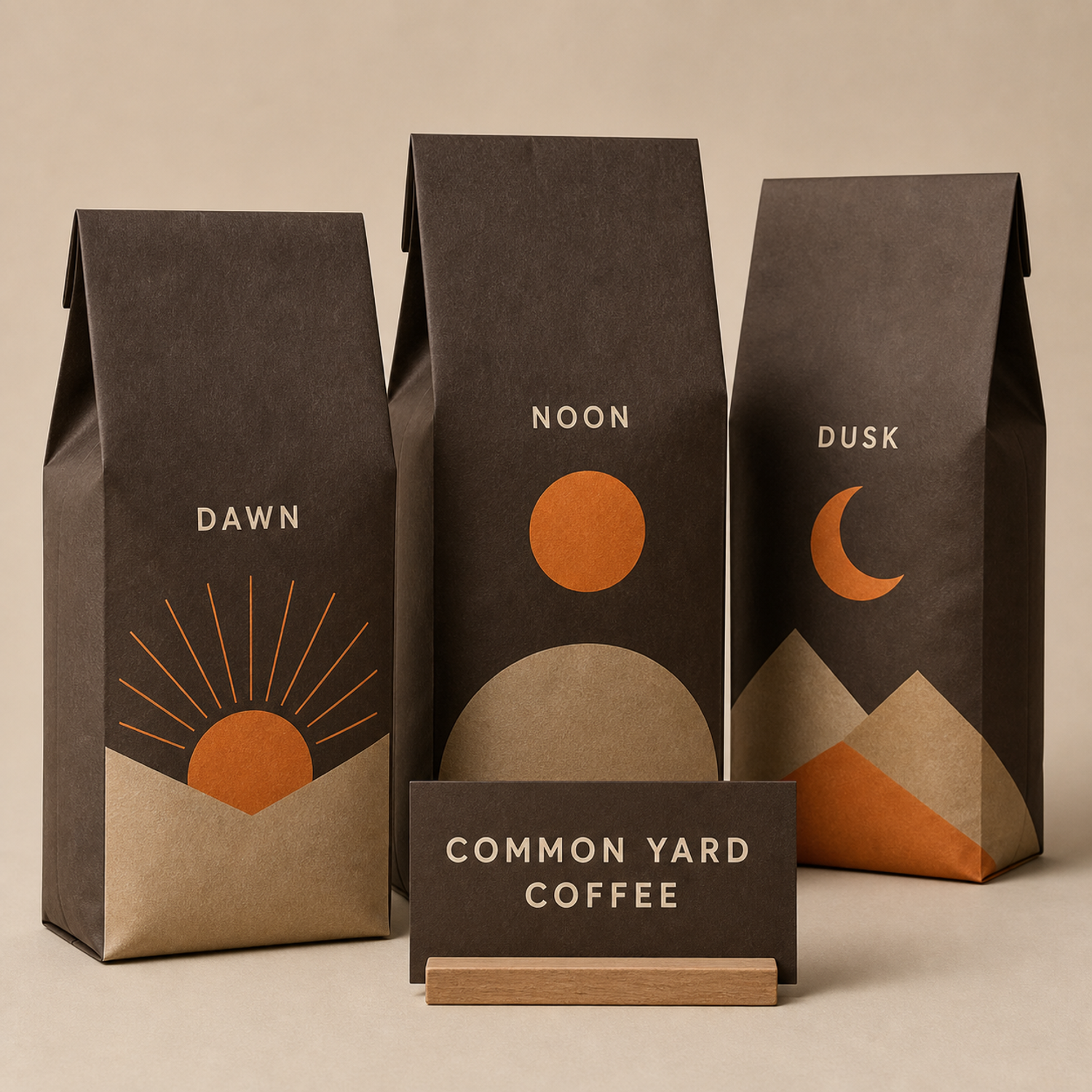 artisan coffee packaging lineup cover example